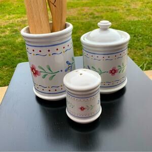Vintage Floral 3pc Ceramic kitchen Set